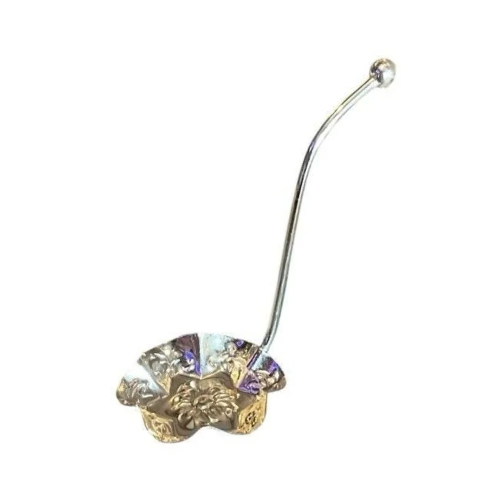 Vintage Mayell Silver Plated Charming Wavy ScallopedRuffle Edge Spoon Jam Spoon